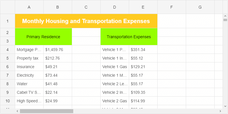 Spreadsheet