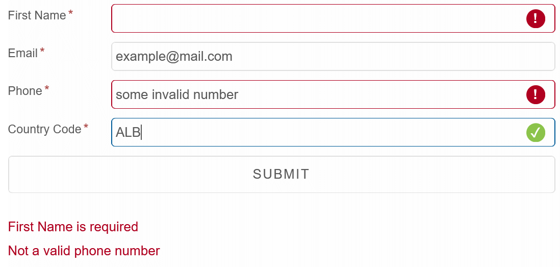 Form validation