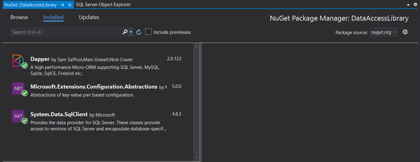 NuGet Package Manager