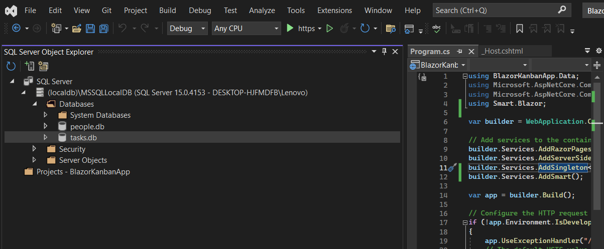 Tasks database