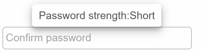 Custom password strength template