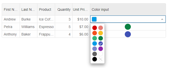 grid color input editor