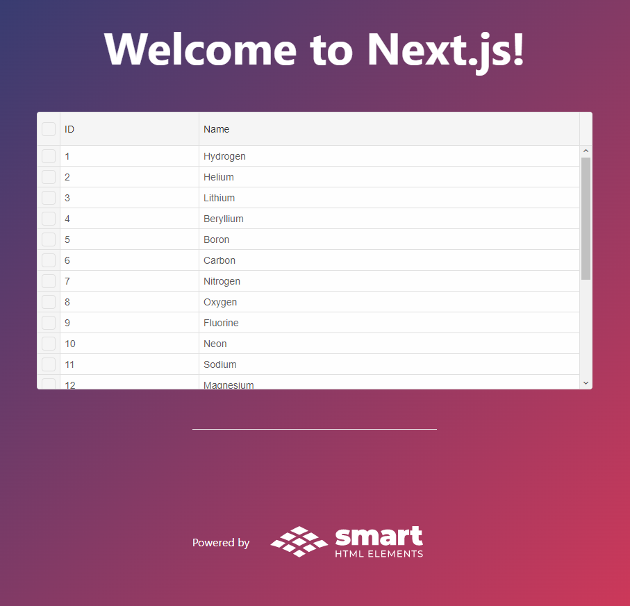 NextJS Grid