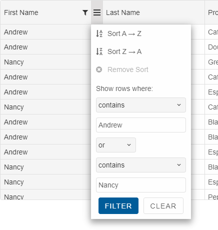 Grid Filtering