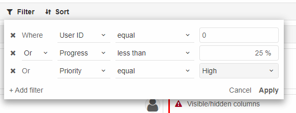 Kanban Filter