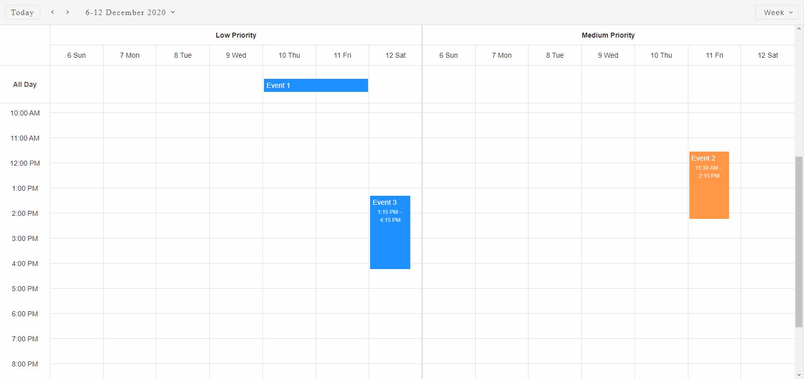 Scheduler Timeline