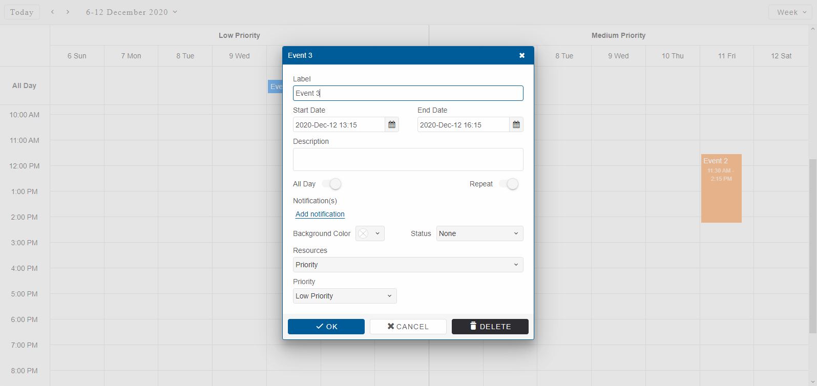 Scheduler Window