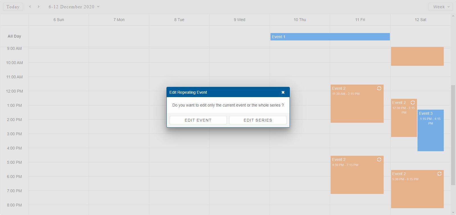 Scheduler Dialog