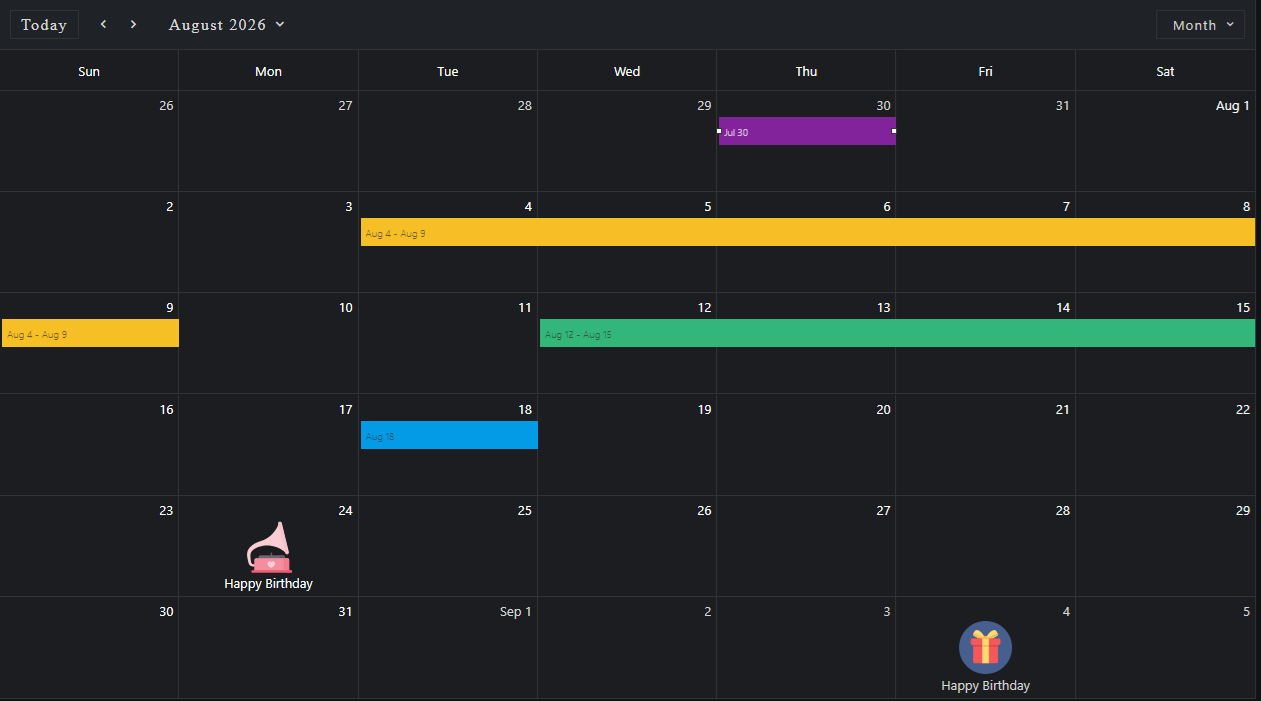 Scheduler Grid