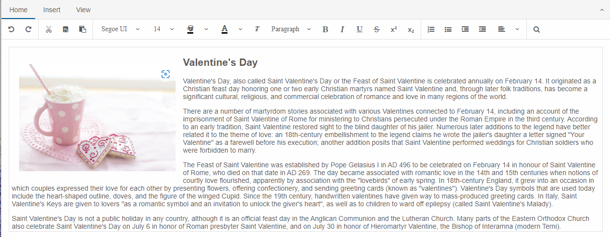 Single-line Ribbon in React Editor