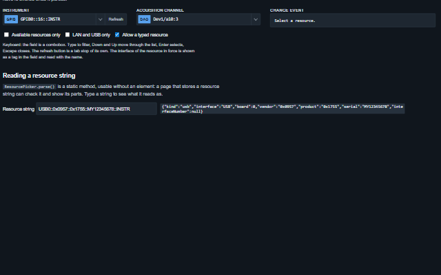 Resource Picker demo