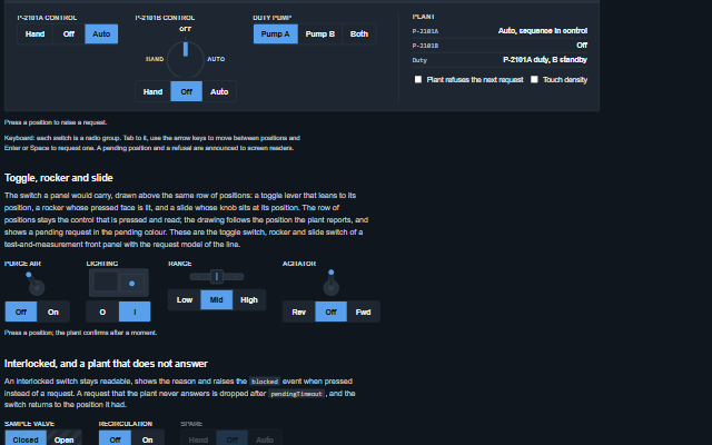 Selector Switch demo