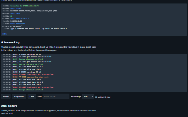Terminal demo