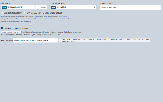 Resource Picker demo