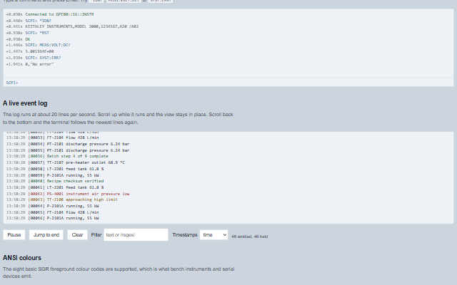 Terminal demo