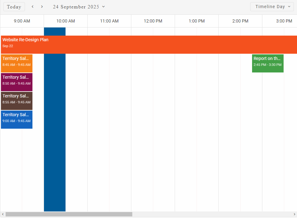 Scheduler Keyboard Navigation