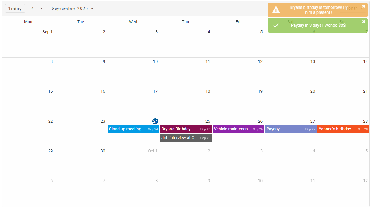 Scheduler Custom Rendering
