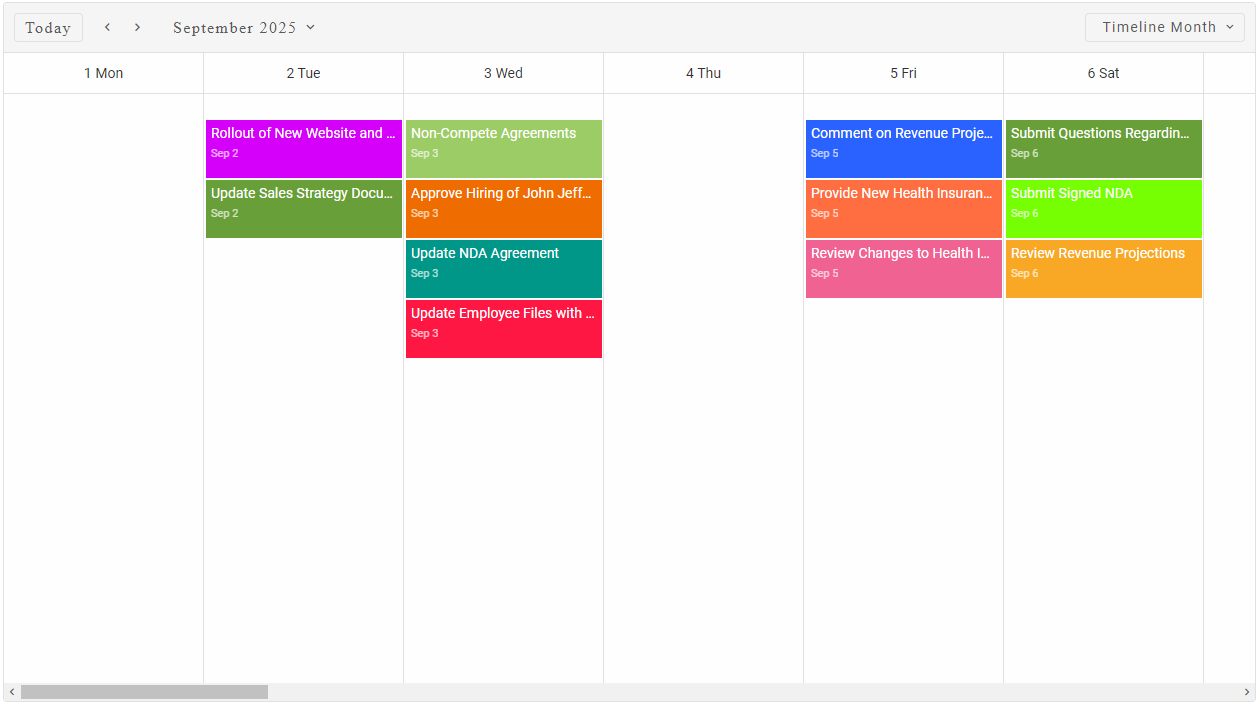Scheduler Event Editing