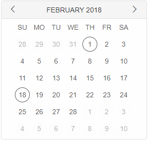 Calendar Custom Element 7